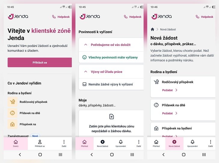 Jak vypadá aplikace Jenda v mobilu
